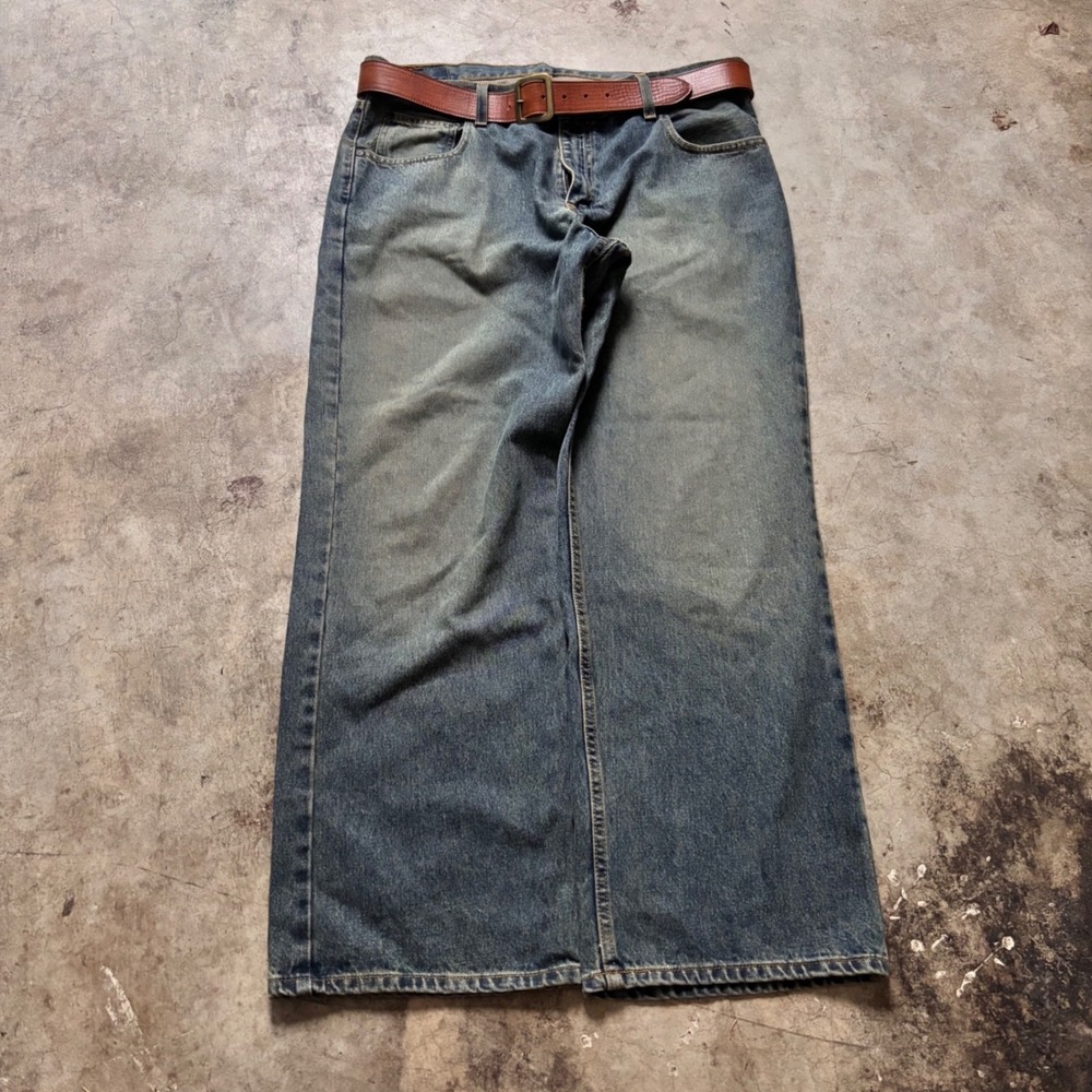 Vintage Arizona Jeans Baggy Wide Leg Denim 90s Y2K Skater 36"